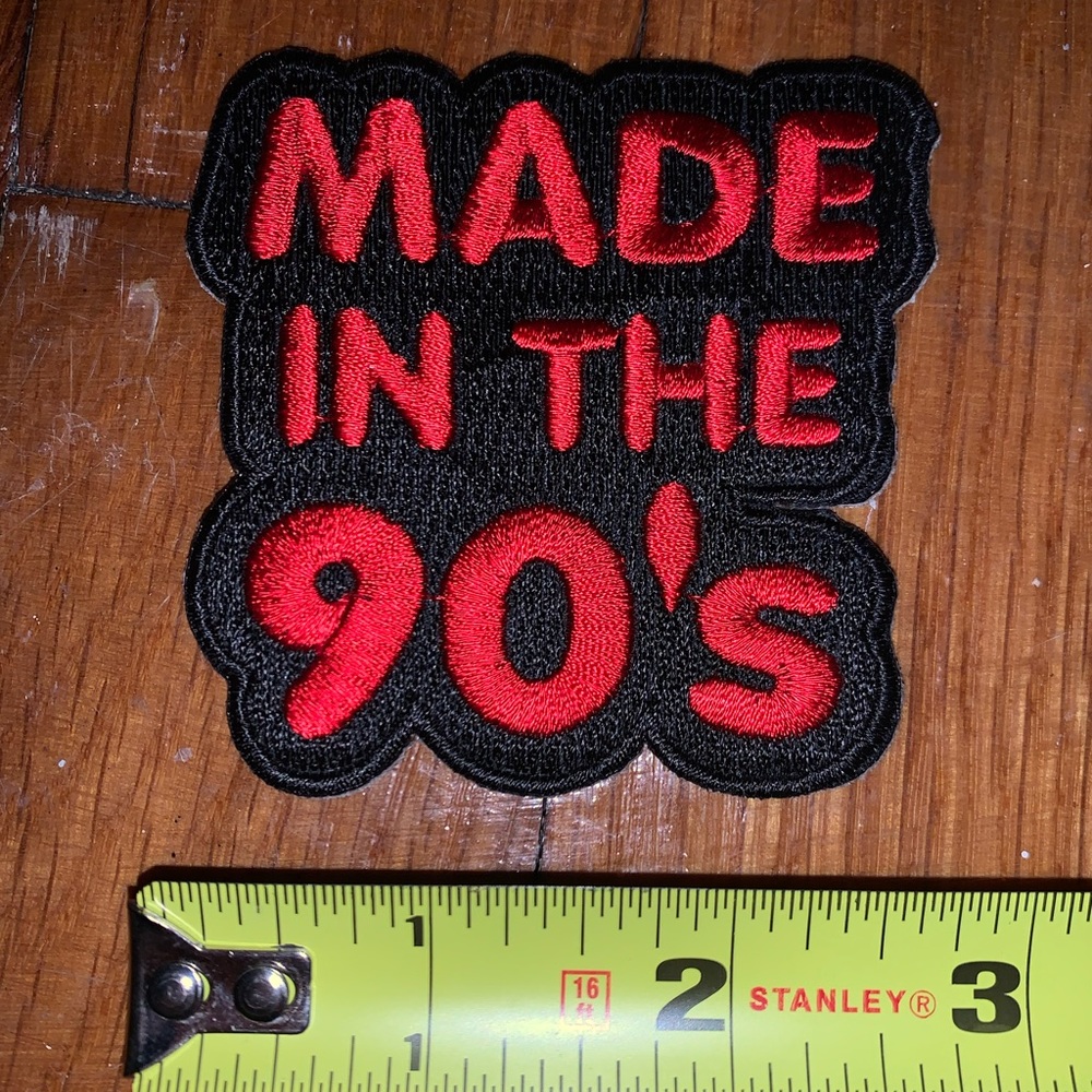 Made in the 90s patch red black hot topic 1990’s zumies Nickelodeon Cartoon